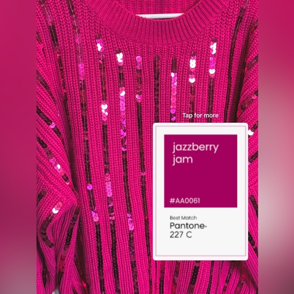 VICI Sequin Embellished Pink Oversize Sweater - Picture 8 of 9